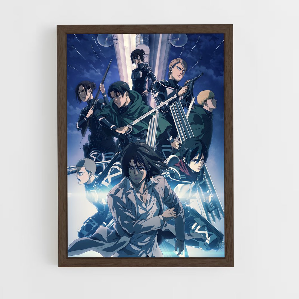 attack-on-titans-10 cadre Bois foncé