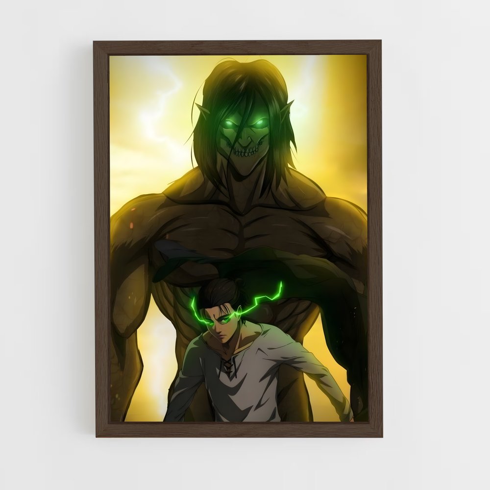 attack-on-titans-14 cadre Bois foncé