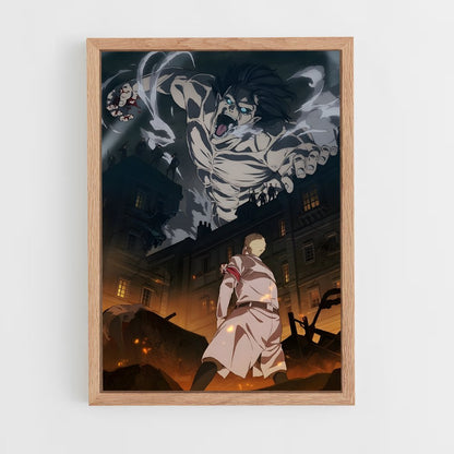 attack-on-titans-16 cadre Bois clair