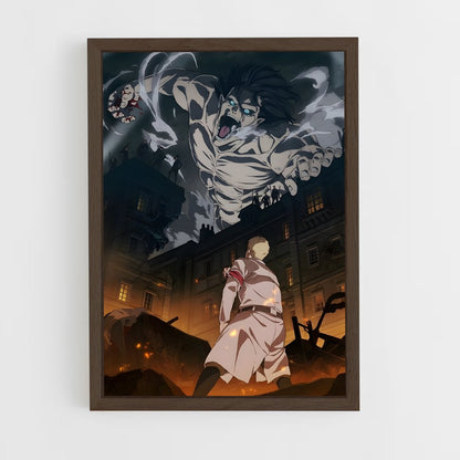 attack-on-titans-16 cadre Bois foncé