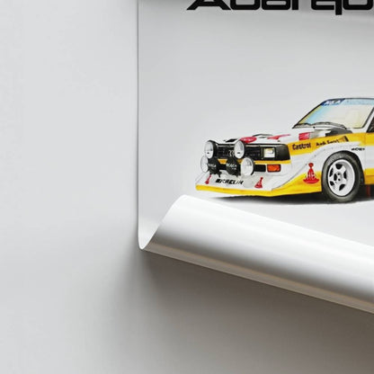 Affiche Audi Quattro 1985