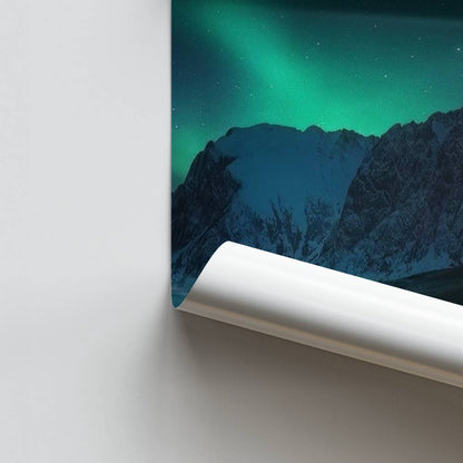 Groene Aurora Borealis-poster