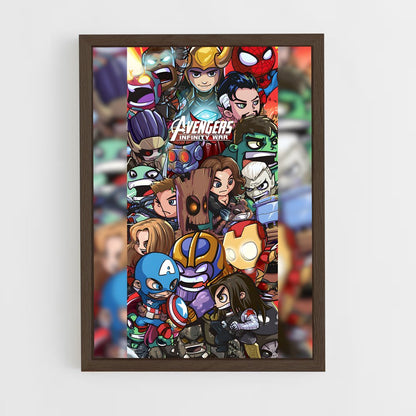 avengers-3 cadre Bois foncé