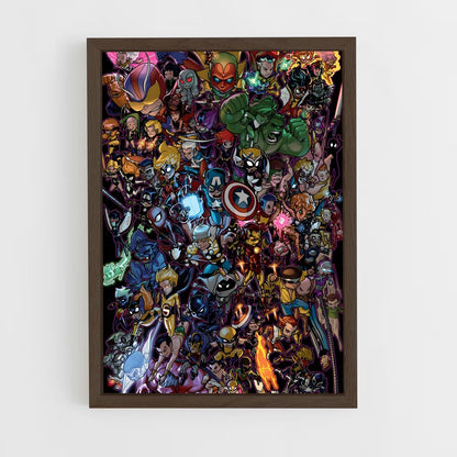 avengers-6 cadre Bois foncé