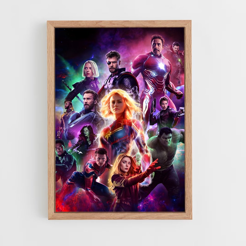 avengers-9 cadre Bois clair