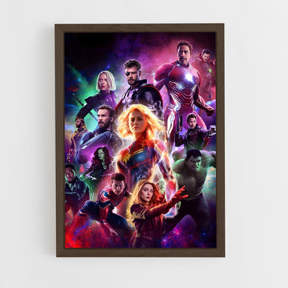 avengers-9 cadre Bois foncé