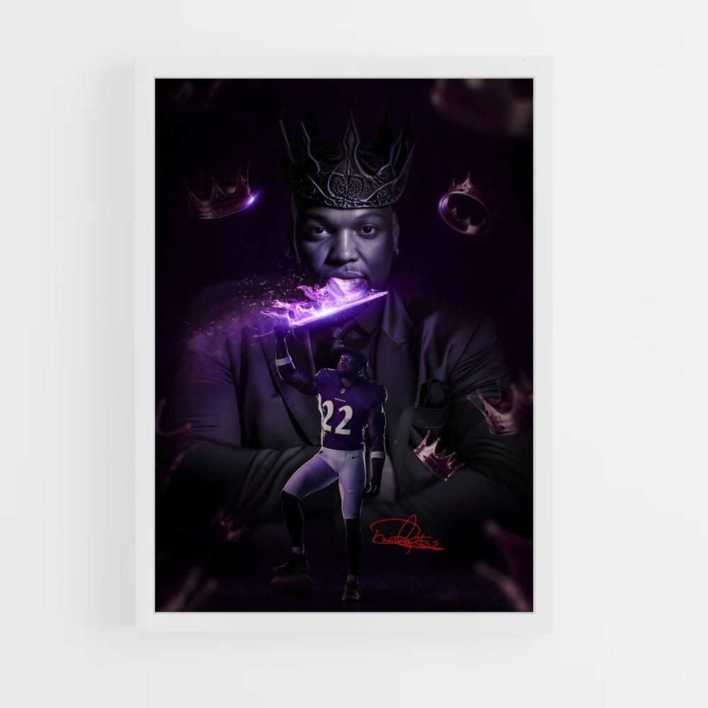 baltimore-ravens-18 cadre Blanc