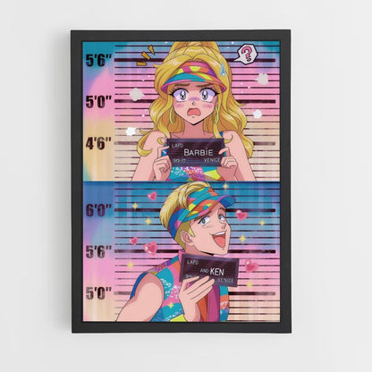 Affiche Barbie Manga