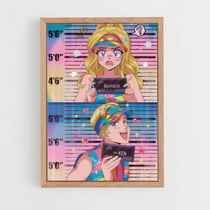 Affiche Barbie Manga