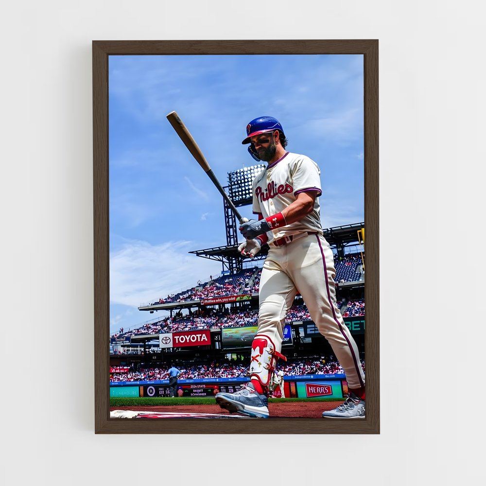 baseball-20 cadre Bois foncé