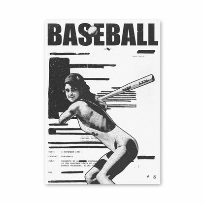 Poster Baseball Retro