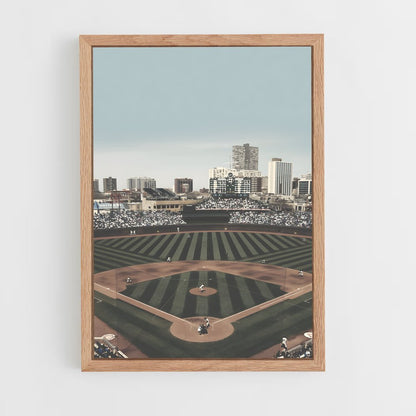 baseball-7 cadre Bois clair