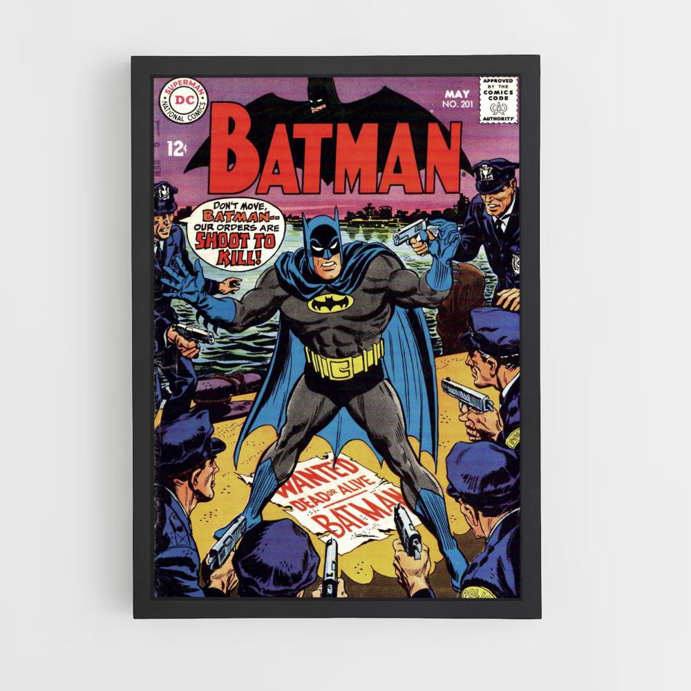 Poster Batman versus de politie