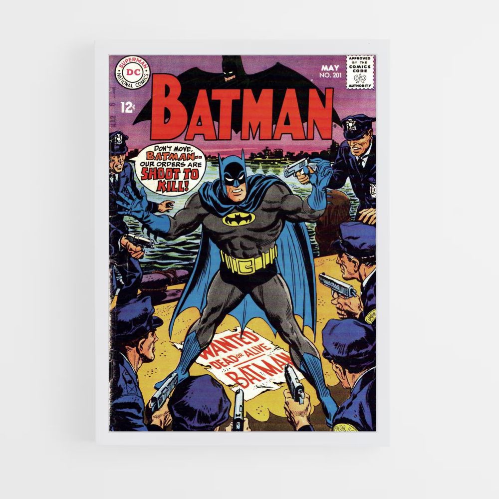 Poster Batman versus de politie