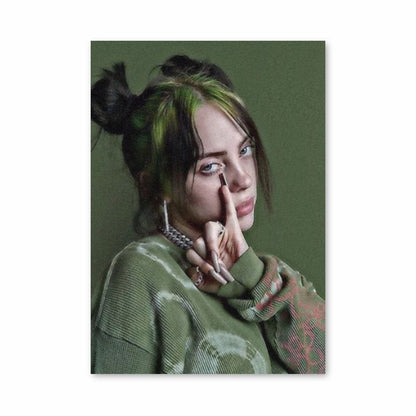 Poster Billie Eilish Groen