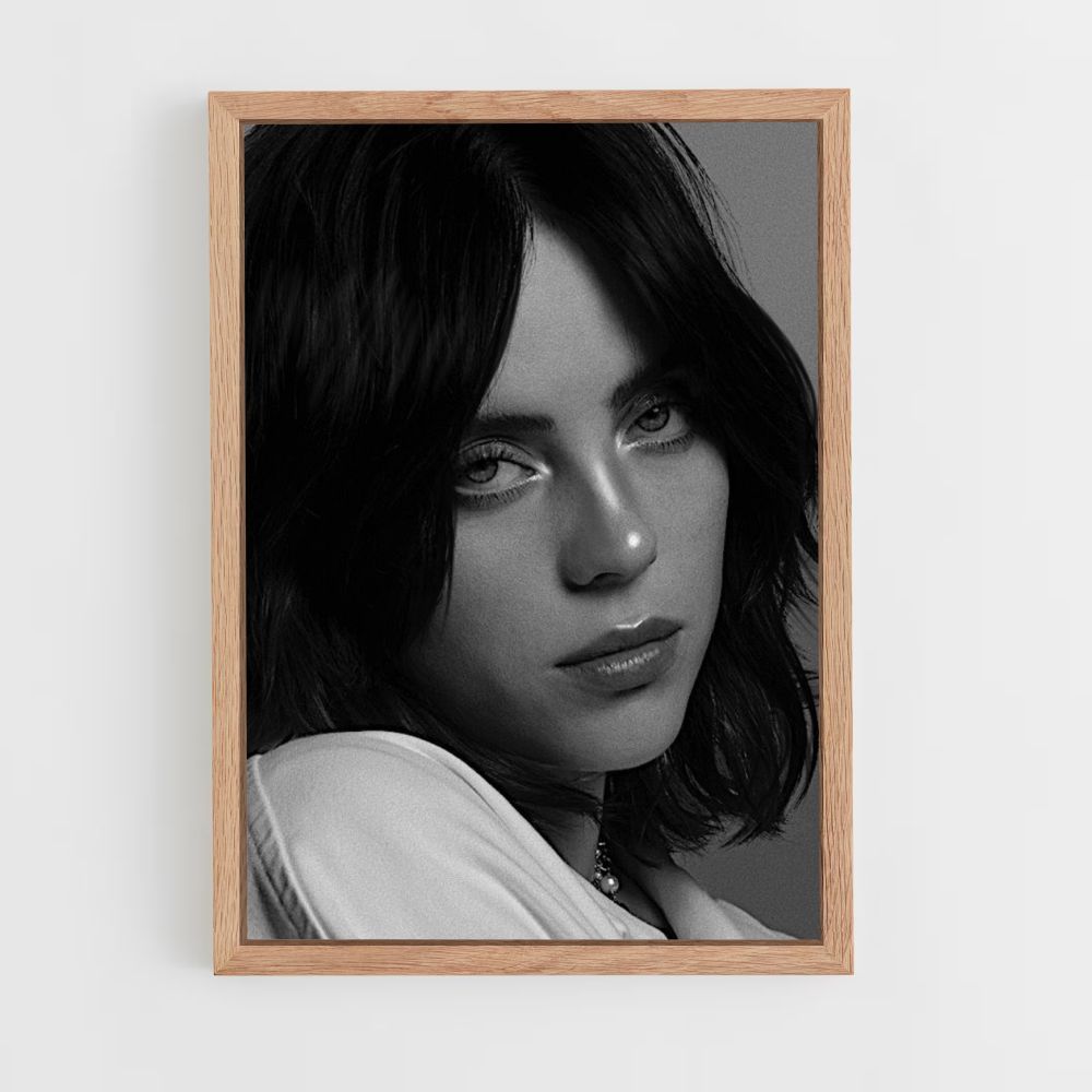 Poster Billie Eilish Zwart en Wit