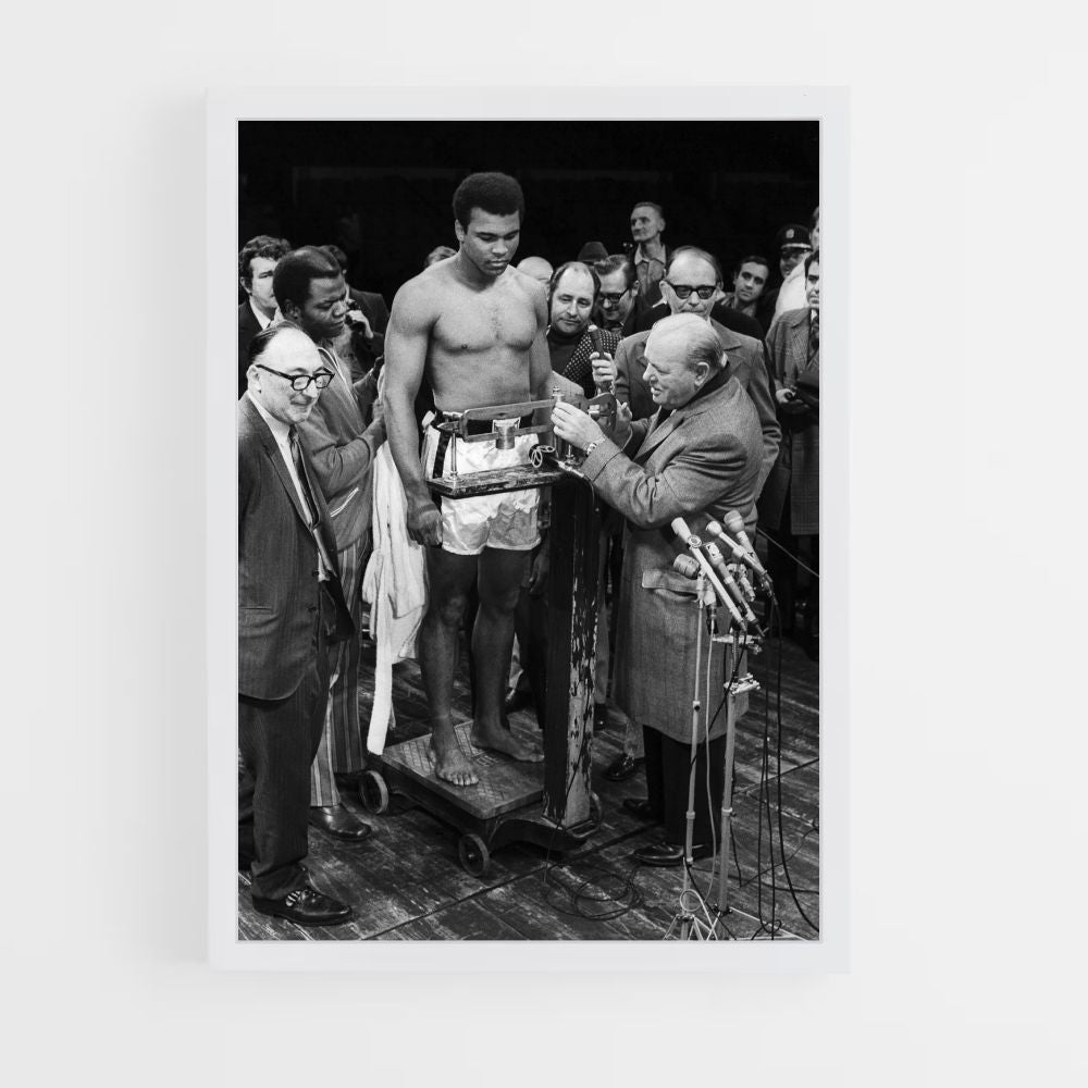 Poster Zwart-wit Mohamed Ali