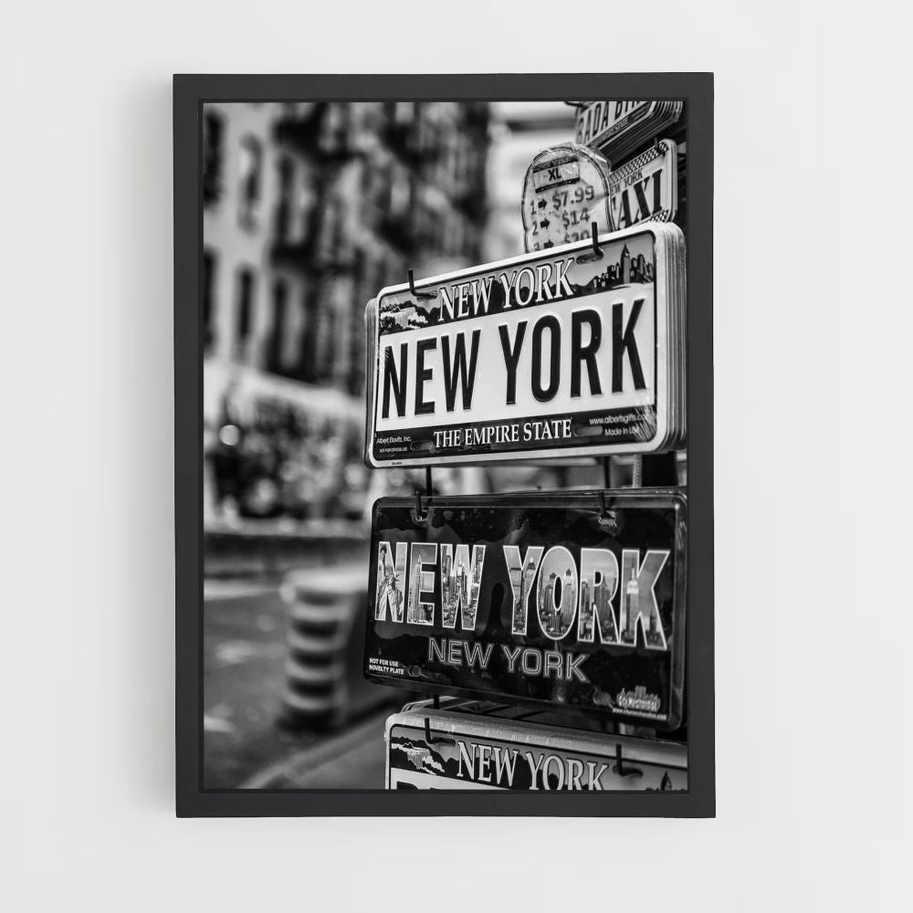 Poster Zwart-wit New York