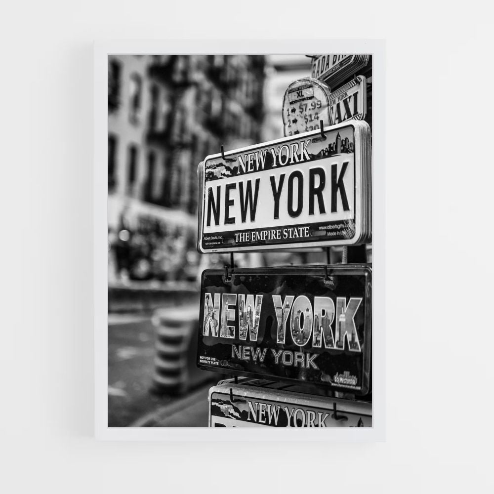 Poster Zwart-wit New York