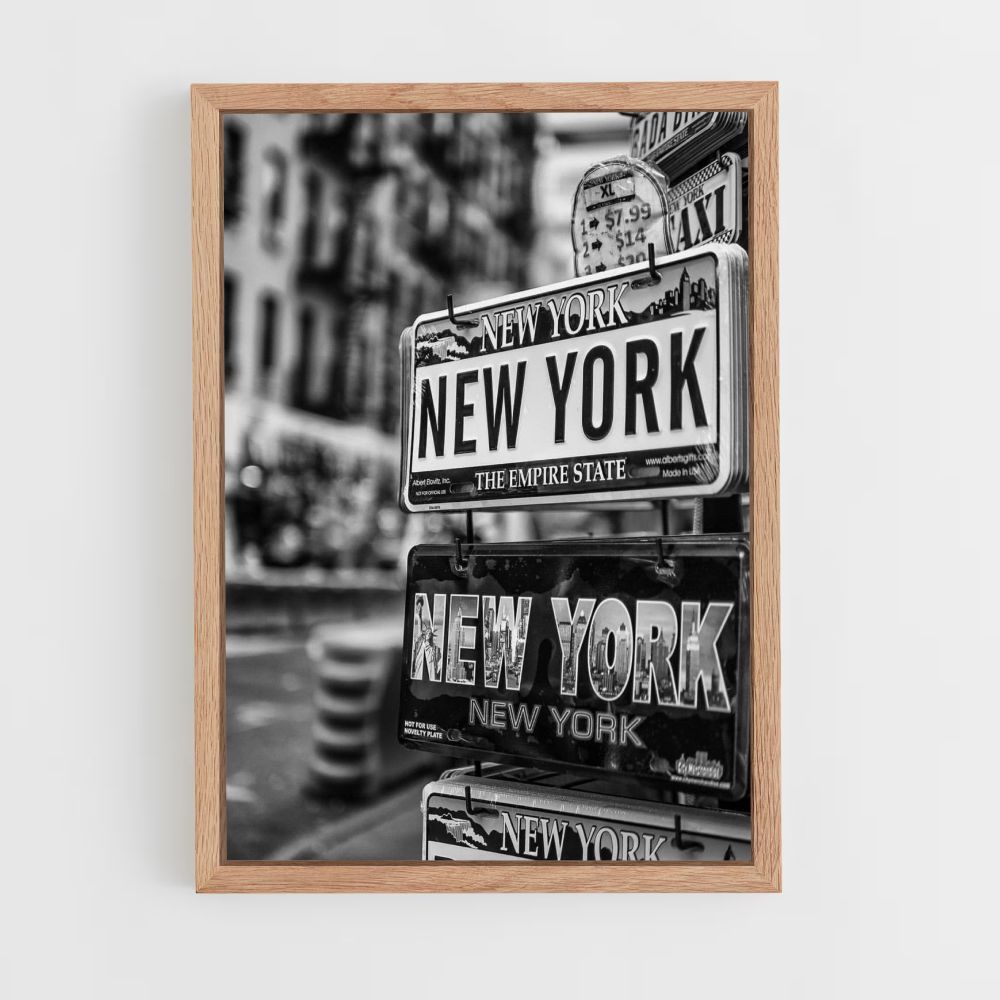 Poster Zwart-wit New York