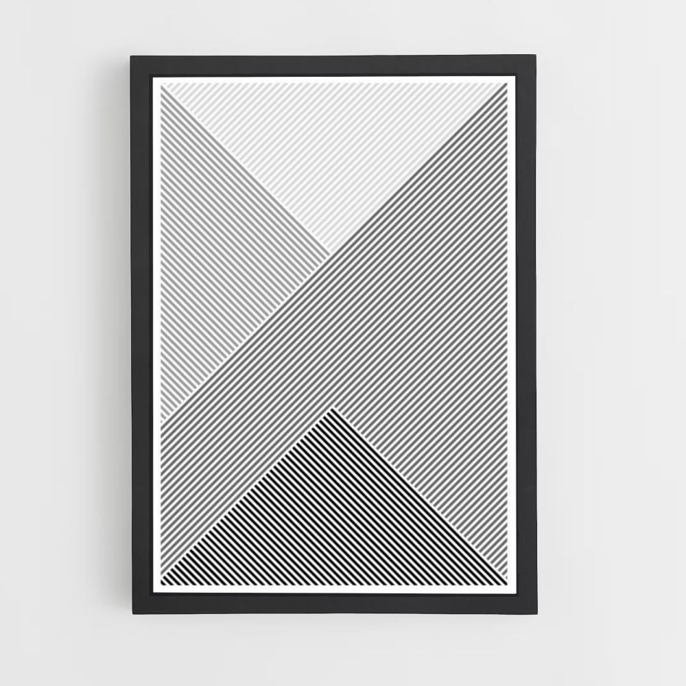 Scandinavische zwart-wit poster