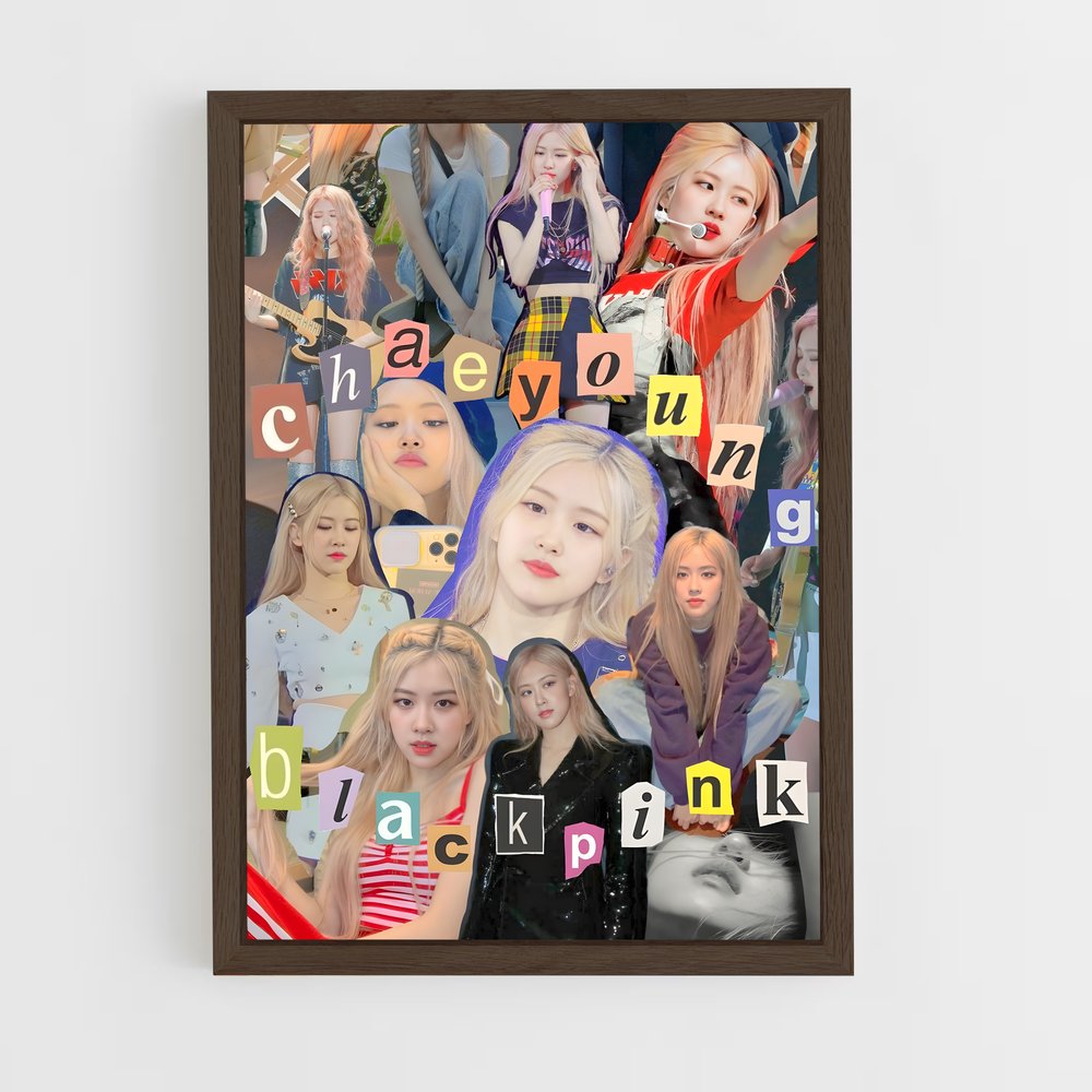 blackpink-10 cadre Bois foncé