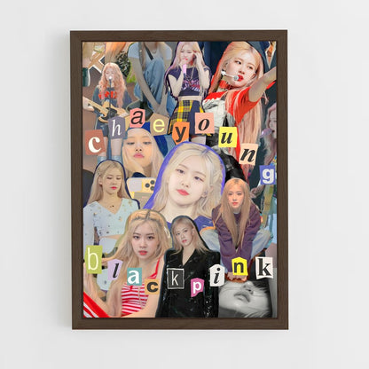 blackpink-10 cadre Bois foncé