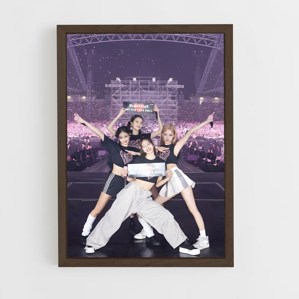 blackpink-7 cadre Bois foncé