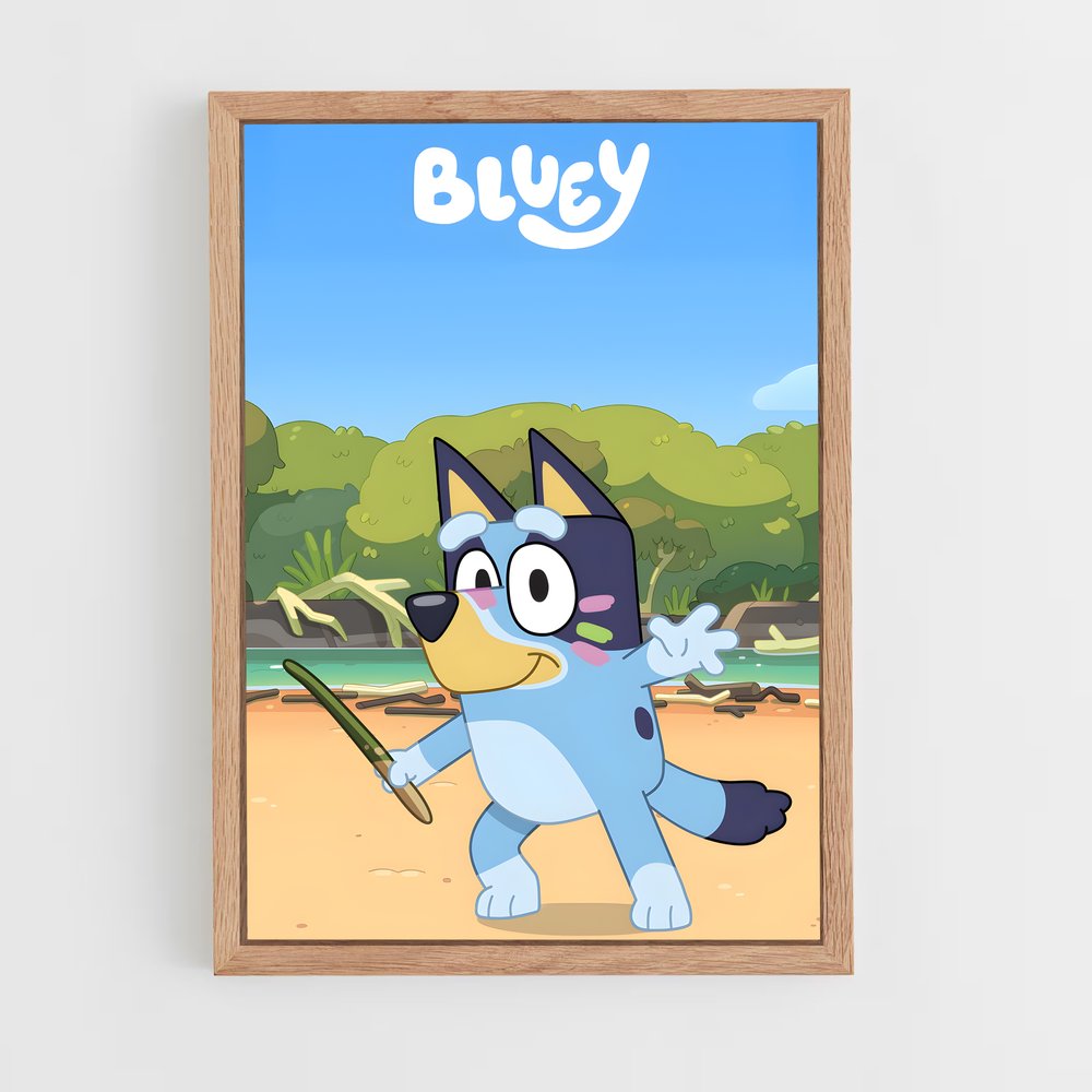 bluey-1 cadre Bois clair