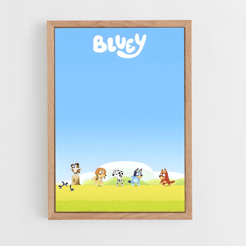 bluey-10 cadre Bois clair