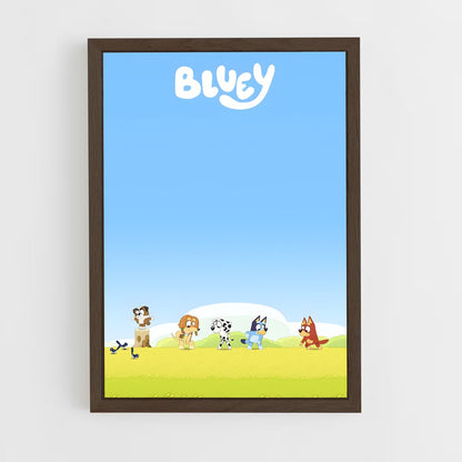 bluey-10 cadre Bois foncé
