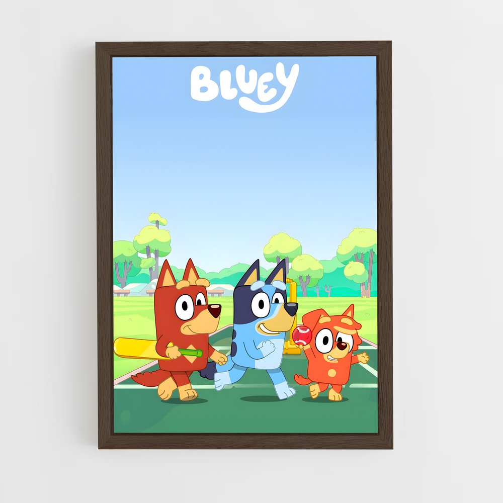 bluey-14 cadre Bois foncé