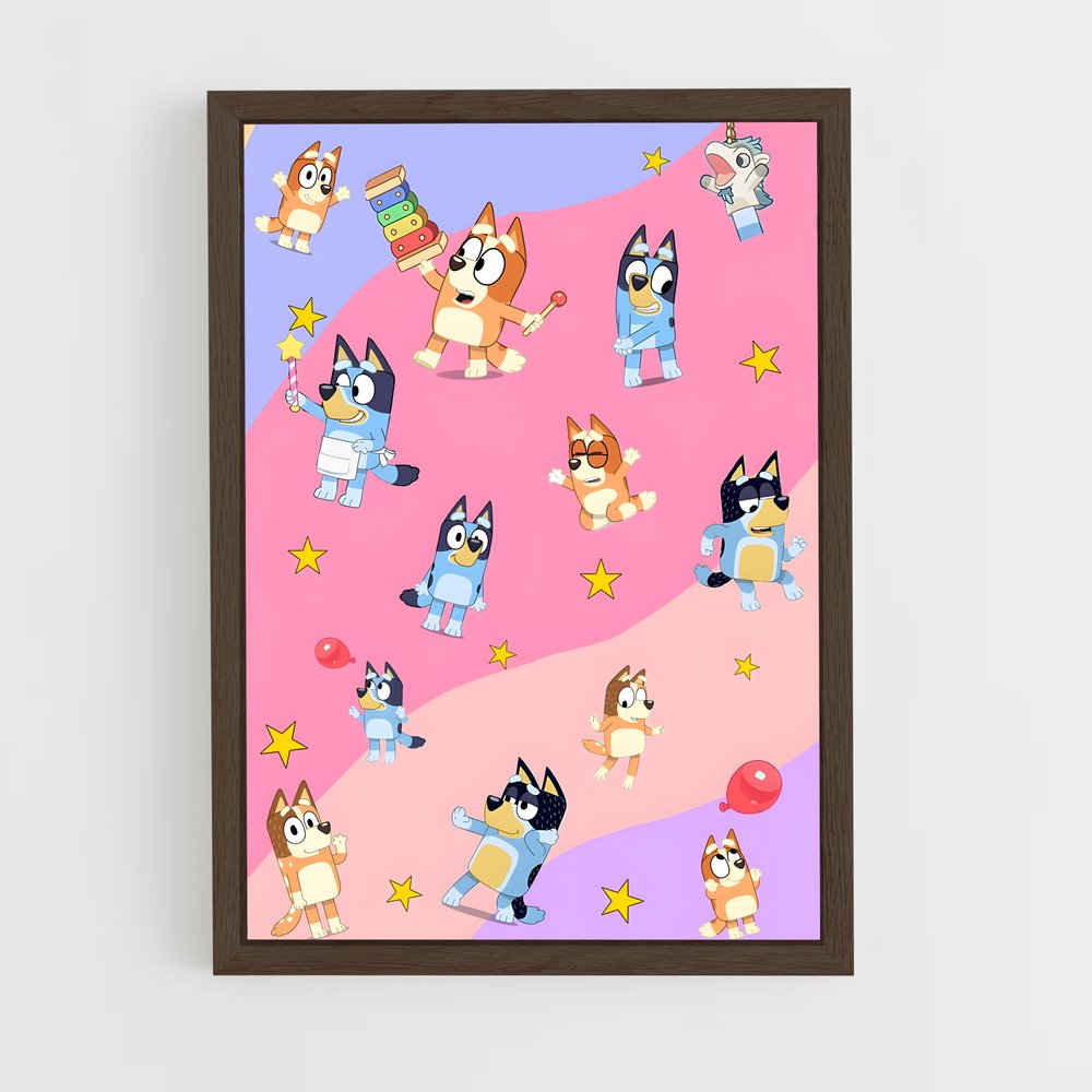 bluey-18 cadre Bois foncé
