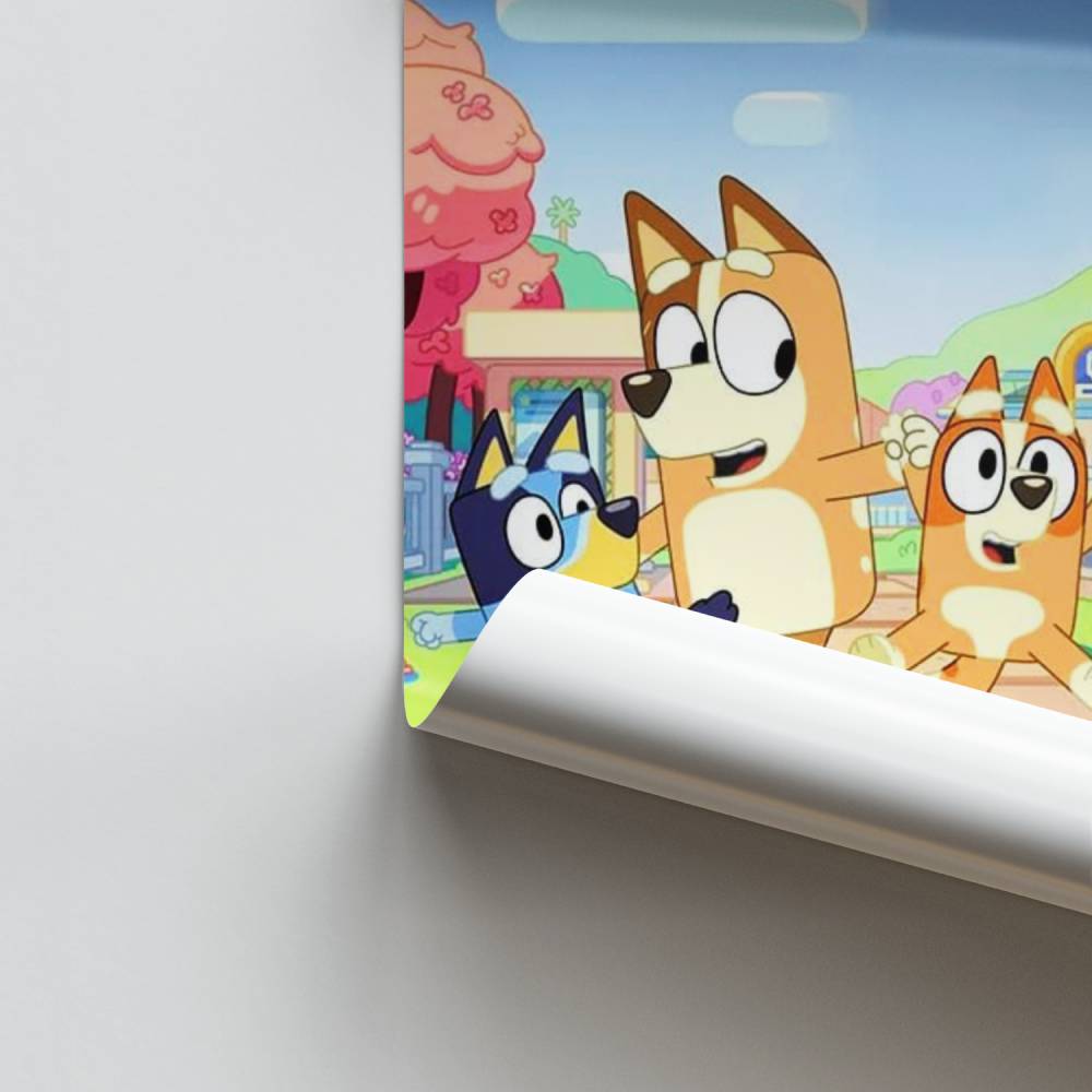 Bluey straat-poster