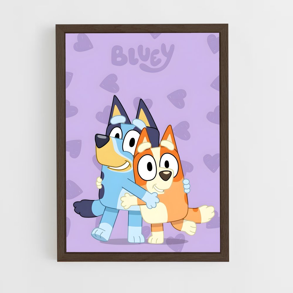bluey-2 cadre Bois foncé