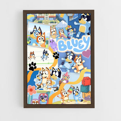 bluey-22 cadre Bois foncé