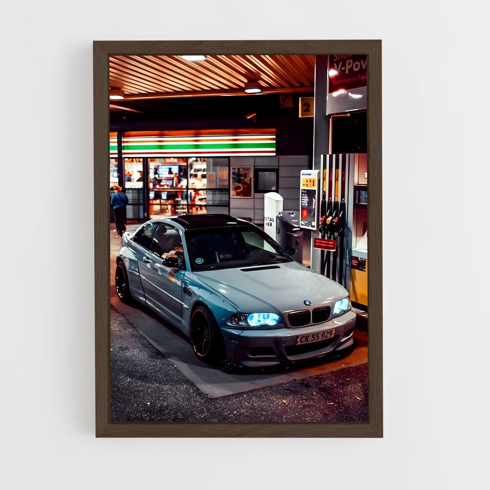 bmw-7 cadre Bois foncé