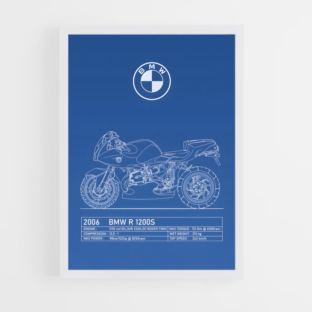 bmw-moto-6 cadre Blanc