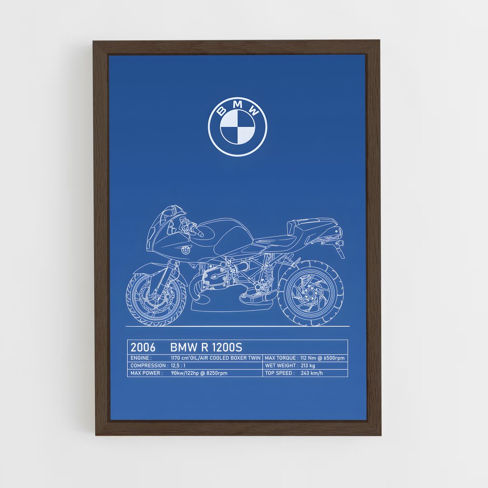 bmw-moto-6 cadre Bois foncé