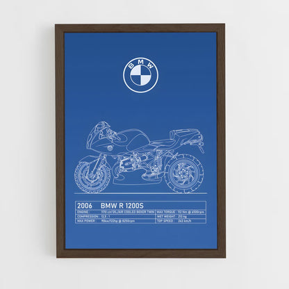 bmw-moto-6 cadre Bois foncé