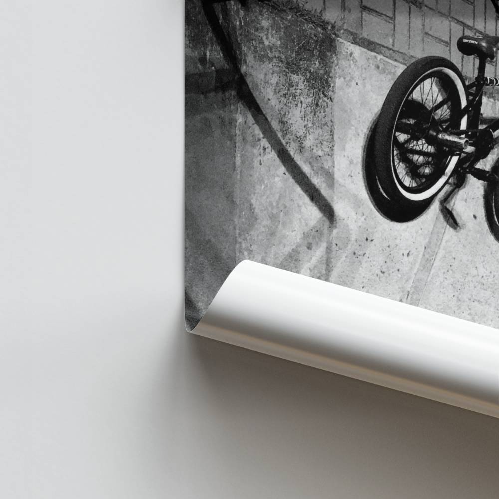 Poster BMX zwart en wit