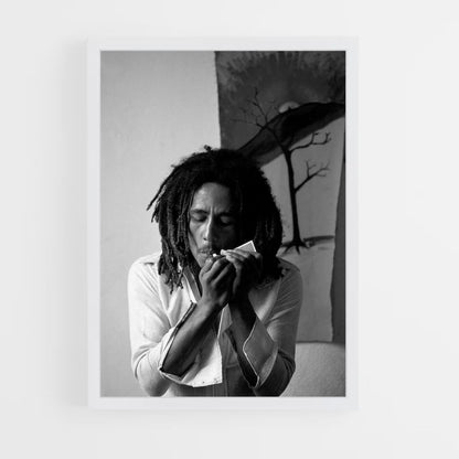 Poster Bob Marley rookt