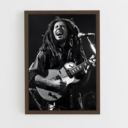 bob-marley-3 cadre Bois foncé