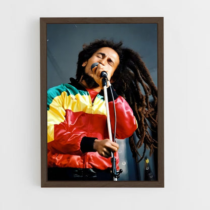 bob-marley-4 cadre Bois foncé