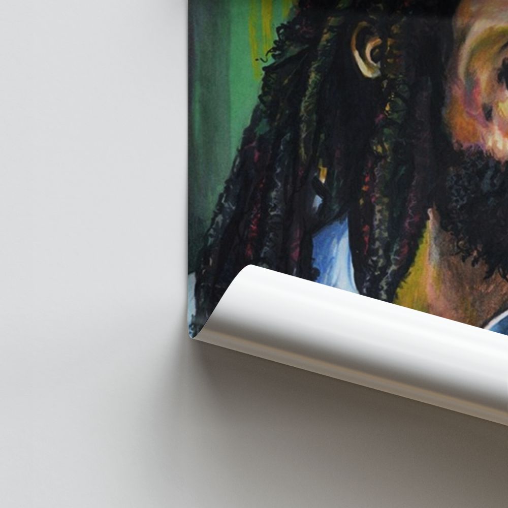 Poster Bob Marley Groen Geel Rood