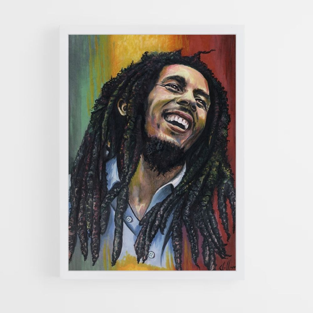 Poster Bob Marley Groen Geel Rood