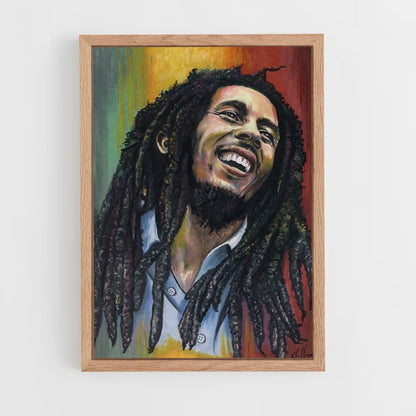 Poster Bob Marley Groen Geel Rood