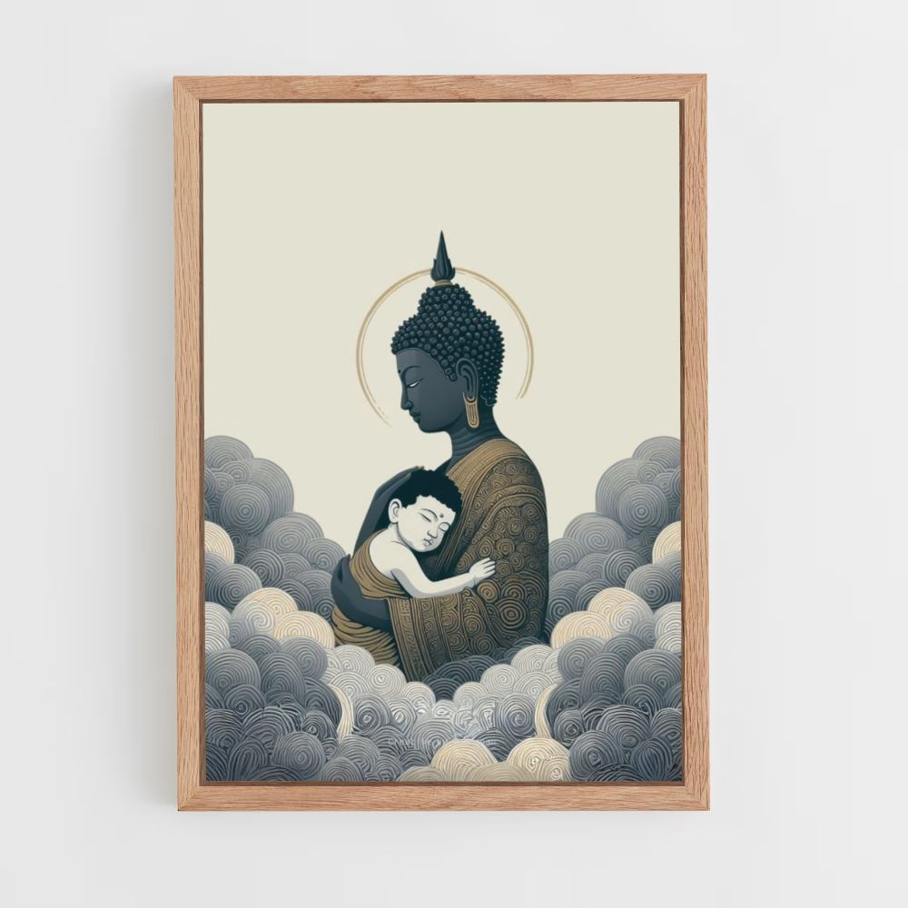 Boeddha wolken poster