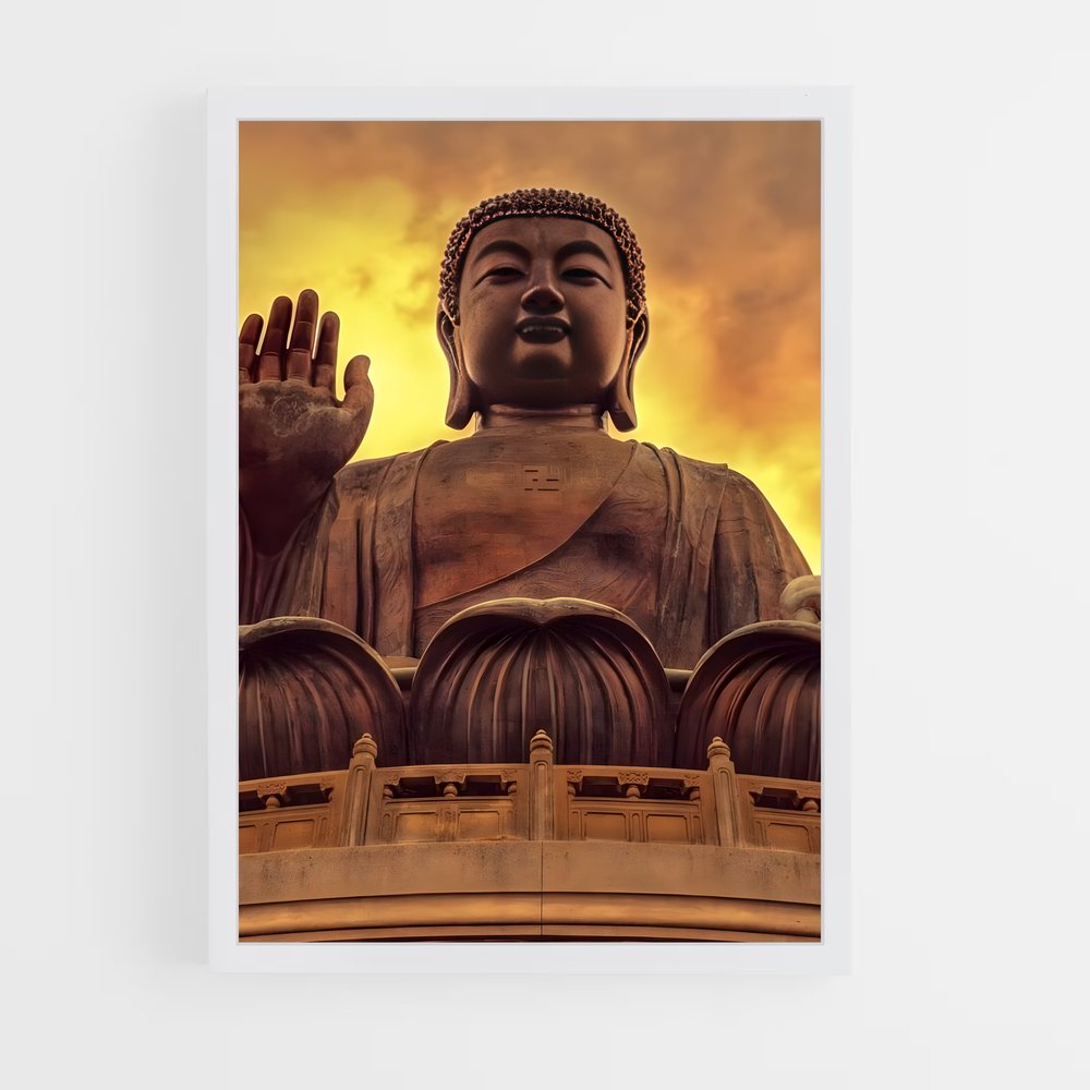 bouddha-5 cadre Blanc