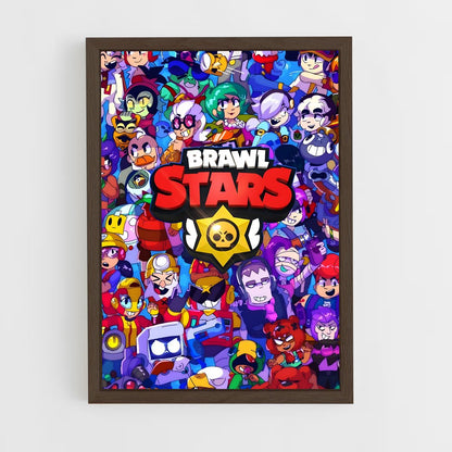 brawl-star-1 cadre Bois foncé